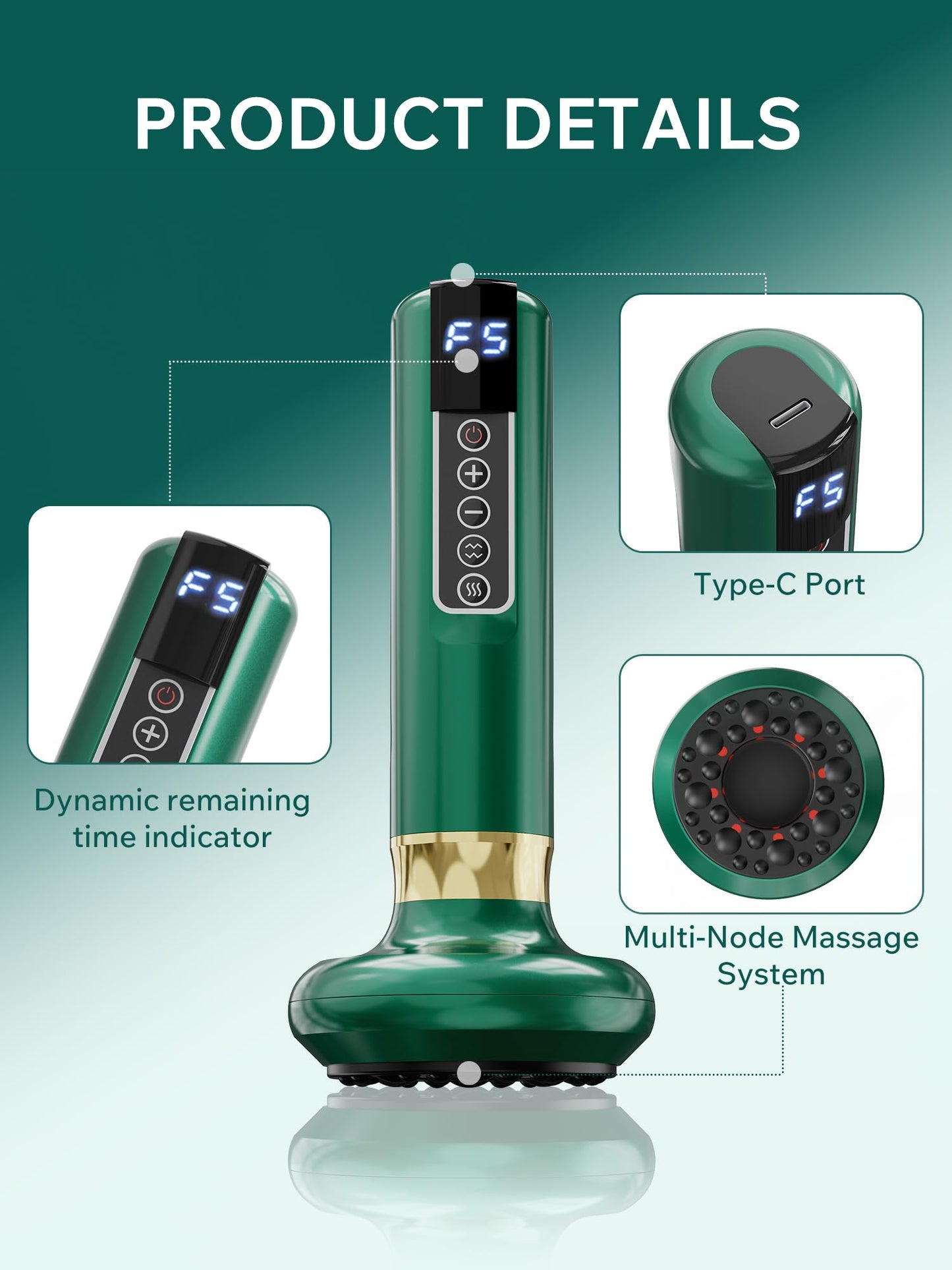 cilotus Handheld Cupping Massager with 12 Adjustable Suction Levels, Rechargeable Cordless Design for Lymphatic Drainage and Anti Cellulite Tool, Cellulite Remover for Legs, Arms, Shoulders