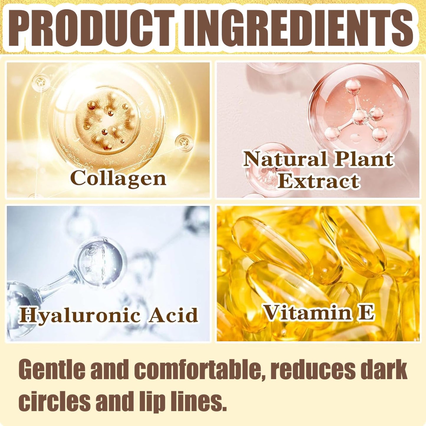 TIRDET 30 Pairs Lip Mask & Under Eye Mask, 24K Crystal Collagen Under Eye Patches for Puffy Eyes, Reducing Fine Lines & Dark Circle, Collagen Lip Mask Sheet Effectively Nourishes the Lip & Eye Skin