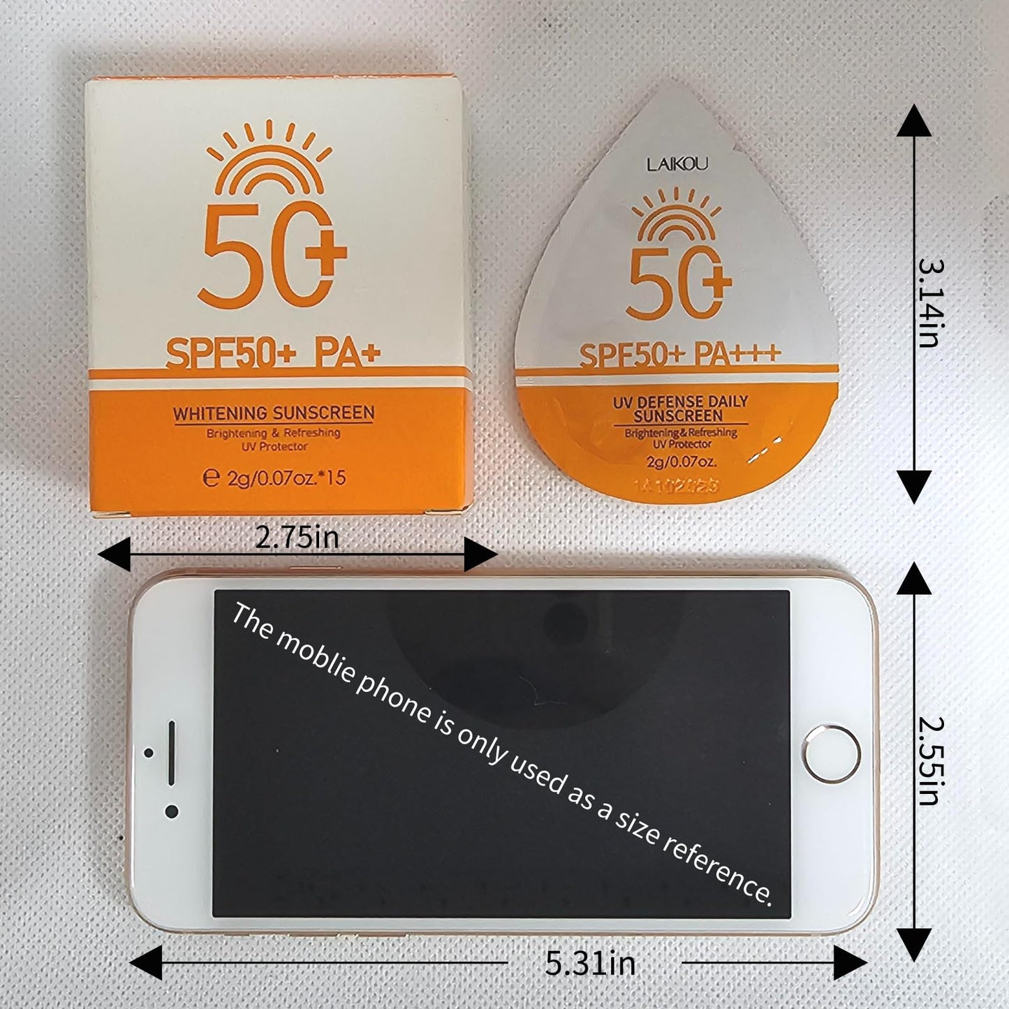 2g*15PCS Travel Size Sunscreen SPF50+ PA+ – Mini Sunscreen for Face & Body, Waterproof, Non-Greasy, Perfect for Outdoor, Beach, Daily Use, Summer Party & Thank You Gifts