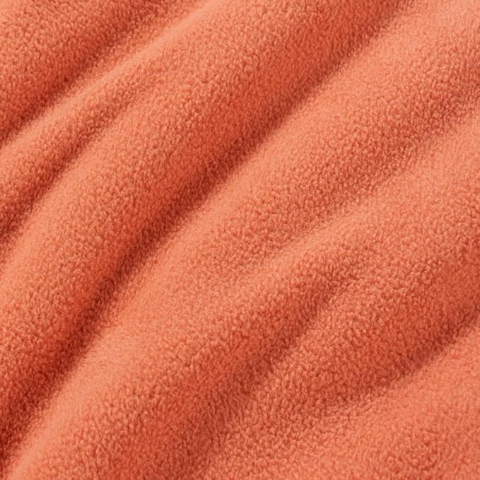 Berkshire Blanket Microfleece Twin Size Bed Blanket Amberglow Orange, Lightweight Soft Breathable Plush Micro Fleece Blanket for Bed Couch Sofa, 60x92 Inches