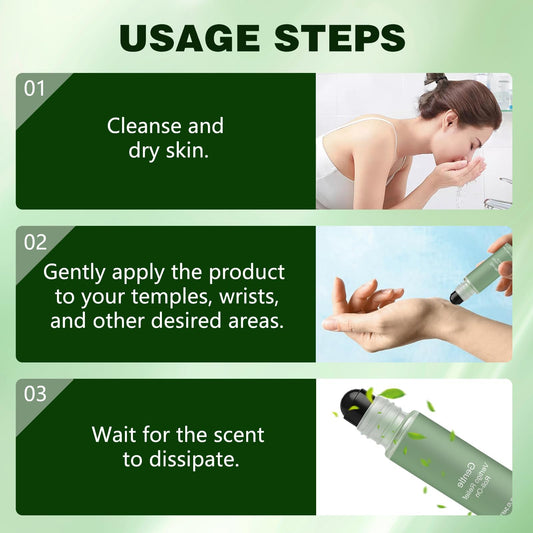 BuyiHoen Vertigo Ease Roll On, Vertisoothe Anti-dizzy Roll-on with Ginger and Mint, Cooling Vertigo Relief with Roller, Portable Travel Ease Roll On, Fast-Acting (2PCS)