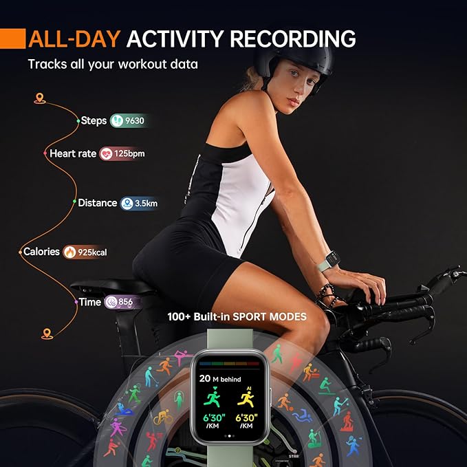 aeac Smart Watch Fitness Watch for Men Women, Alexa Built-in & Stable Bluetooth Call, 100 Sports, IP68 Waterproof Smartwatches for iOS Android