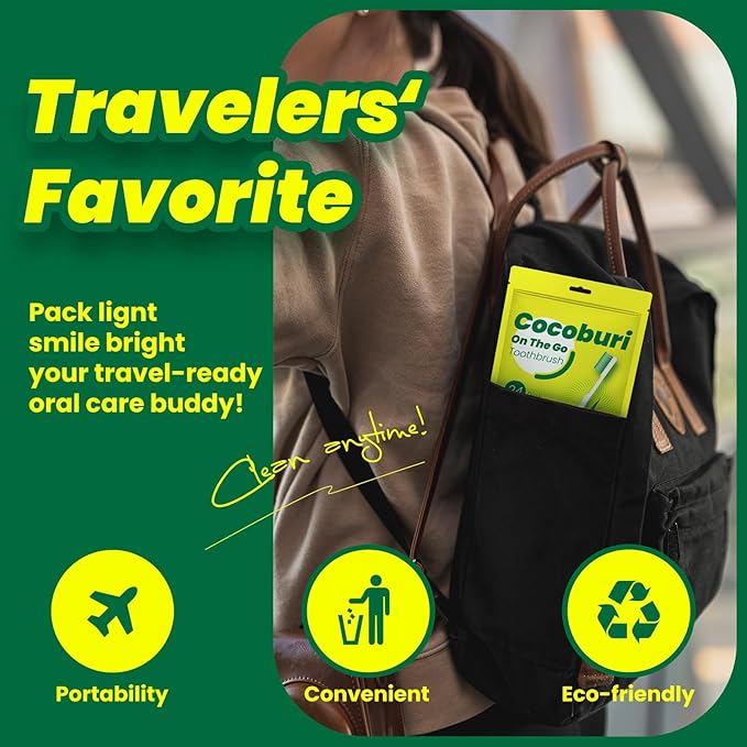 Disposable Mini Travel Toothbrushes，Prepasted On-The-Go Whitening,Individually Wrapped，Disposable，Prepasted Travel Toothbrushes- Peppermint Flavor -（24-Pack）