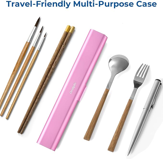 Aluminum Toothbrush Travel Case, Portable Travel Toothbrush Holder, Durable Manual Toothbrush Box Container for Traveling, Bathroom, Camping, Business Trip-Pink