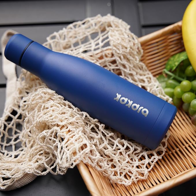 BJPKPK 25oz Insulated Water Bottle Double Wall Vacuum Insulated Stainless Steel Water Bottles for Spots Keep Cold and Hot,Blue