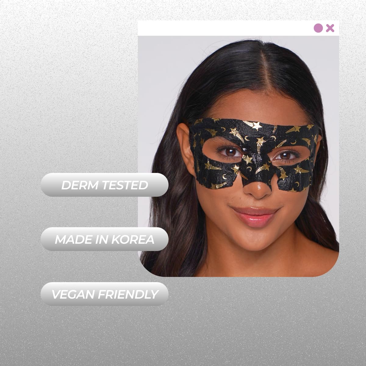 Vitamasques Under Eye Mask, 3-Pack Ultra-Revitalizing Goggle Mask, Korean Skin Care, Hydrates & Smooths Fine Lines & Tired Looking Under Eyes - Hyaluronic Acid & Centella