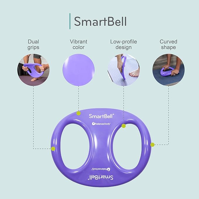 Balanced Body SmartBell Ergonomic Two-Handed Pilates Exercise Weight, Pilates Dumbbell, Exercise Equipment for Home Gym or Pilates Studio Use