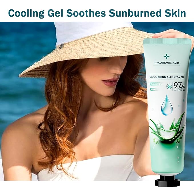 16PCS Aloe Vera Gel for Face and Body,Hydrating Aloe Vera Gel,Cooling Refreshing After Sun Lotion,Soothing Non-Sticky After Sun Lotion Set,Travel Size Body Skincare Cream, 1.05 Oz
