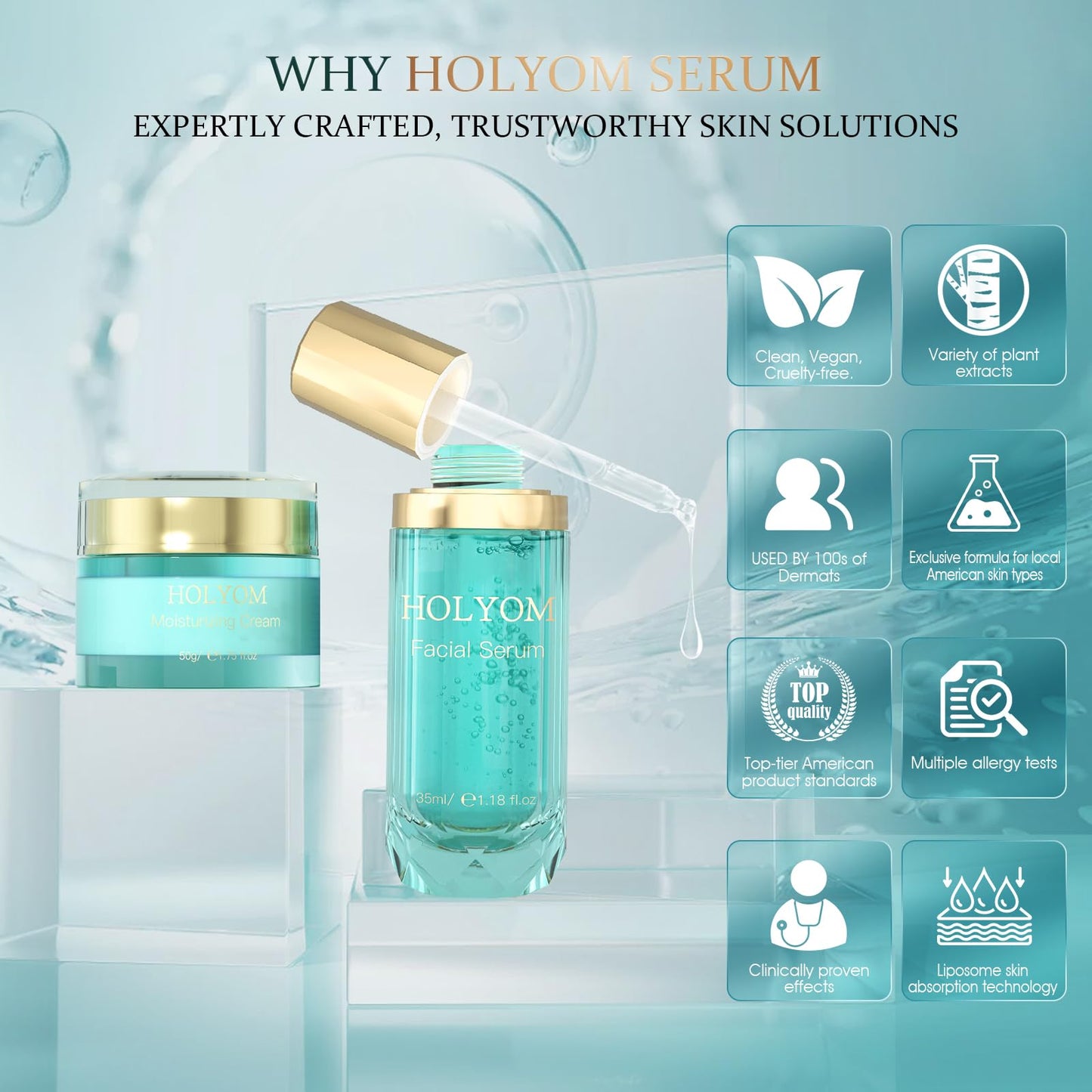 Face Serum - Anti-wrinkle Facial Serum Combat Fine Lines and Wrinkles with our Nourishing Hydrating and Moisturizing, 1.18 Fl Oz