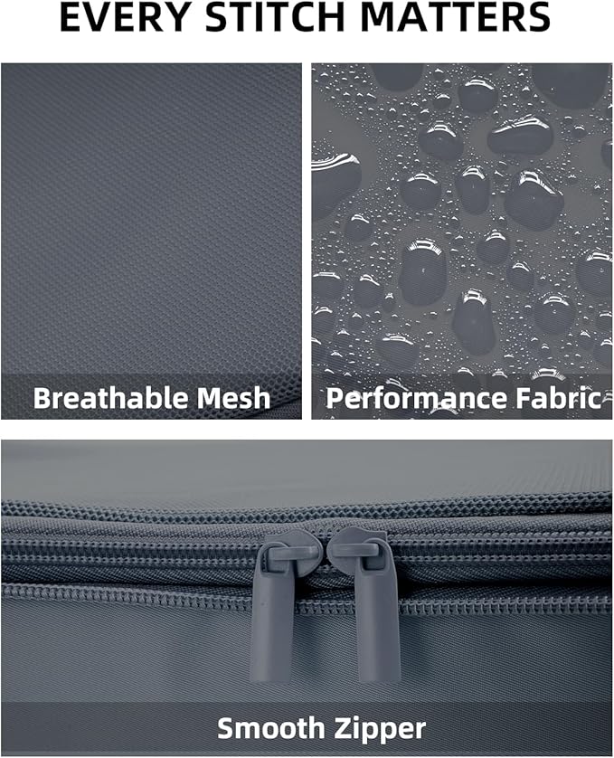 Compression Packing Cubes Travel, XL/L/M/S Luggage Organizers (6 Set, Charcoal Gray)