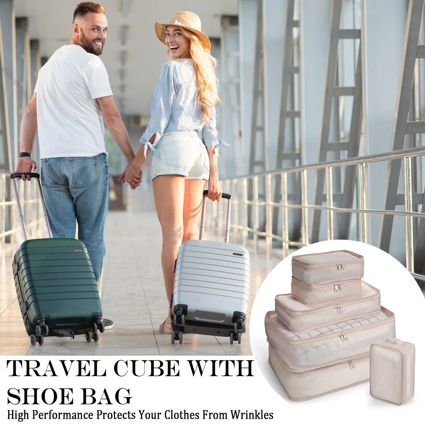 Shappy 12 Set Packing Cubes Luggage Organizer Bags Travel Luggage Suitcases Organizers Luggage Cubes with Shoe Bag