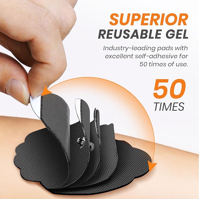 3-in-1 TENS Unit Muscle Stimulator with 30 Modes, 40 Intensities TENS Machine for Gradual Back Pain Relief Therapy, Rechargeable EMS Unit Massager with 12 TENS Electrode Pads, a Storage Bag