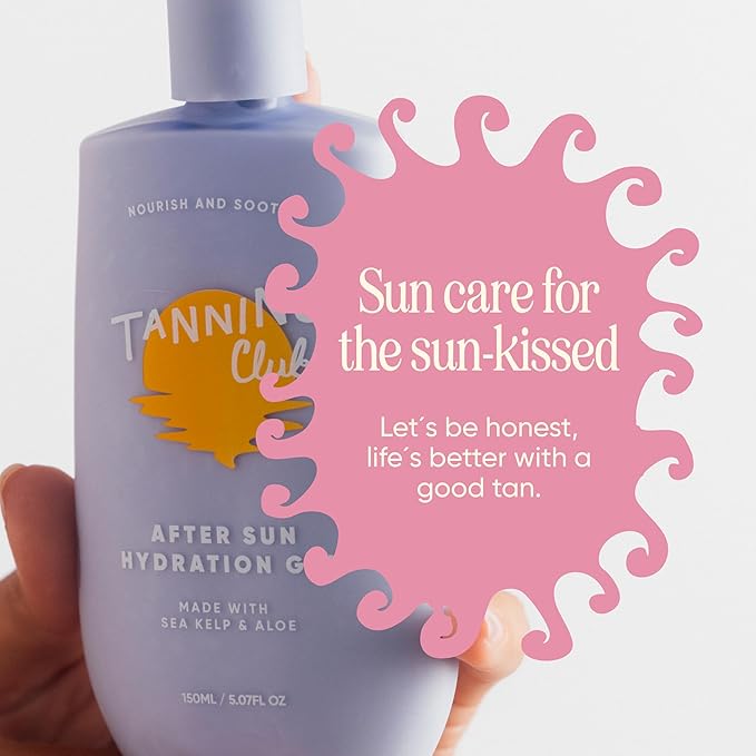 After Sun Gel - Aloe Vera and Sea Kelp Formula for Sunburn Relief and Hydration - Tan Extender - 150 m