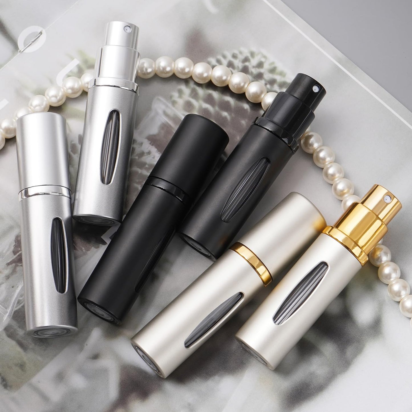 3PCS Refillable Perfume Atomizer Bottles, Portable Mini Separate Perfume Bottle, Refillable Cosmetic Spray Bottles, Travel and Outings Spray Boxes Dispensers 6ml/0.2oz