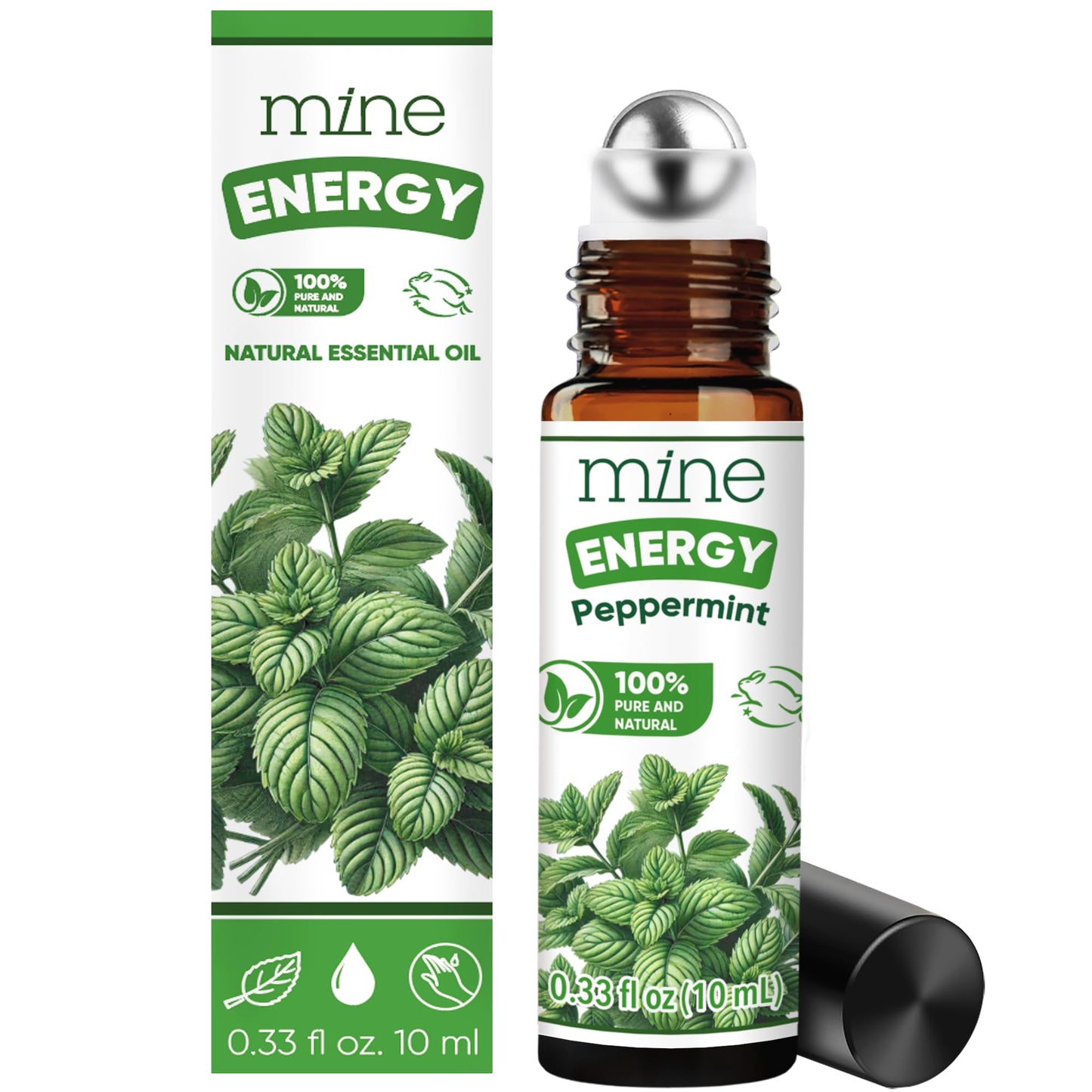 Mine Peppermint Essential Oil - Peppermint Oil Roll On, Pregnancy Nausea Relief & Morning Sickness Relief for Pregnant Women - Pregnancy Must Haves
