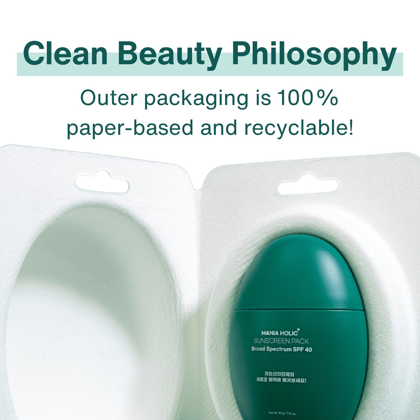 MANIA HOLIC Korean Sunscreen for Face SPF 40, No White Cast, Lightweight & Matte Finish, Makeup Primer, Non-Greasy Formula, Broad Spectrum UV Protection, Pore-Friendly, Korean Skincare,1.76 fl oz