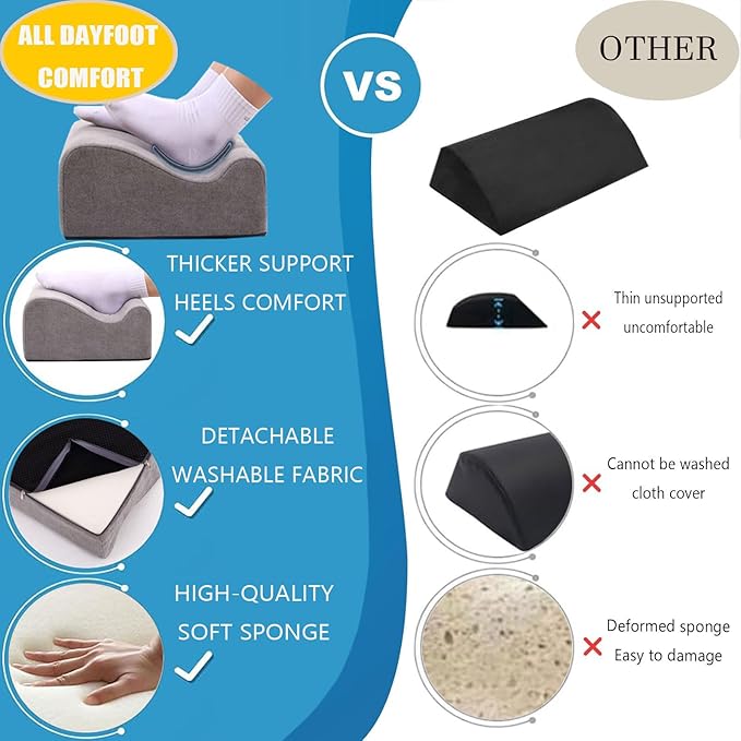 Foot Rest for Under Desk at Work,at Work Soft Ergonomic Footrest,Support Foot Pillow,Heel Chair,Leg Elevation Pillow,(Dark Gray)