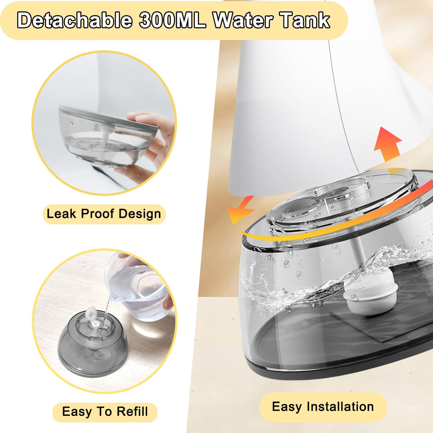 BUNUD Clothes Steamer Handheld 1500W: 20S Heat-up Garment Steamer for Clothes with 300ml Water Tank - Portable Fabric Wrinkle Remover - Steam Iron 2 In 1 with Brush for Home/Office/Travel (White)