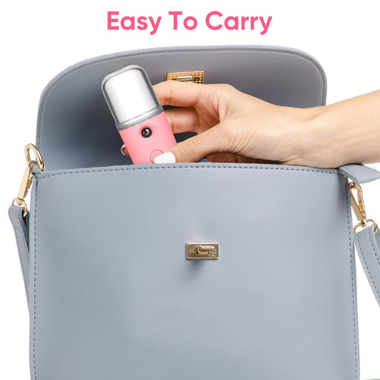 1pc Usb Spray Humidifier Moistener with Ultrasonic Aromatherapy for Home Office and Car Easy to Clean Rechargeable Present Pink