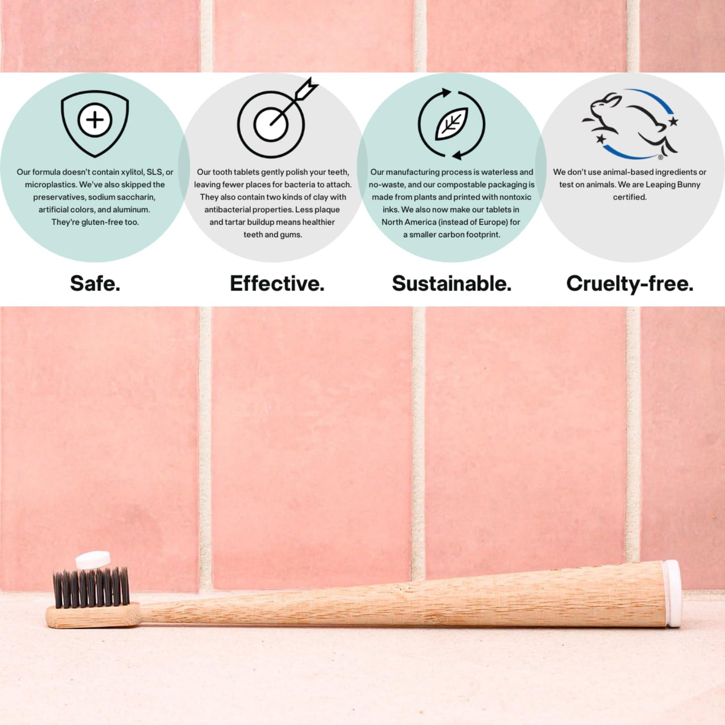 Unpaste Toothpaste Tablets, New Formula, Fluoride Mint, Xylitol Free, Vegan, Plastic Free, Travel-Friendly, Resealable Packet, 250ct, 4 Month Supply