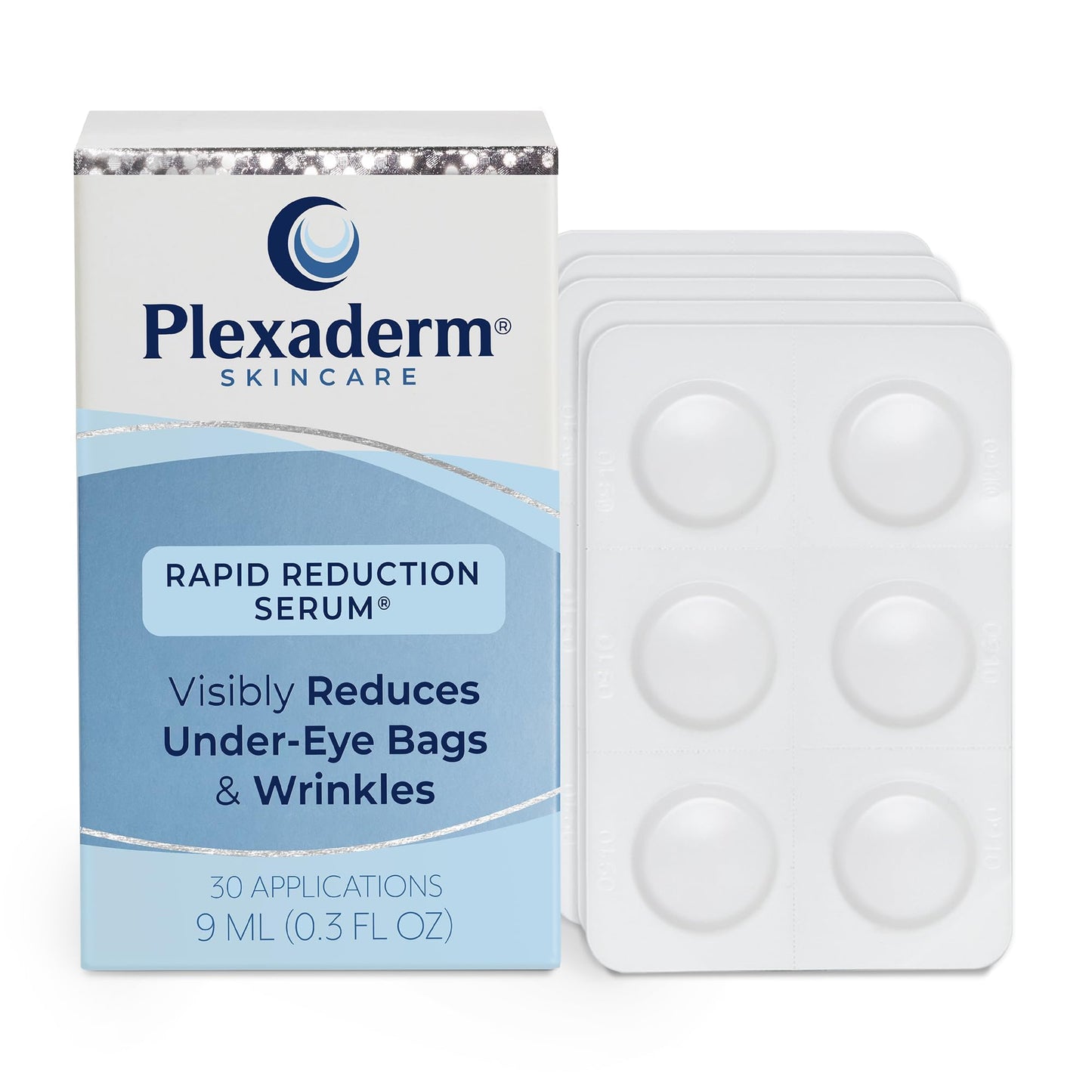 Plexaderm Rapid Reduction Eye Serum - Visibly Reduces Under-Eye Bags, Wrinkles, Dark Circles, Fine Lines & Crow's Feet Instantly, Anti Aging Wrinkle Remover for Face, 30 Single Use Pods