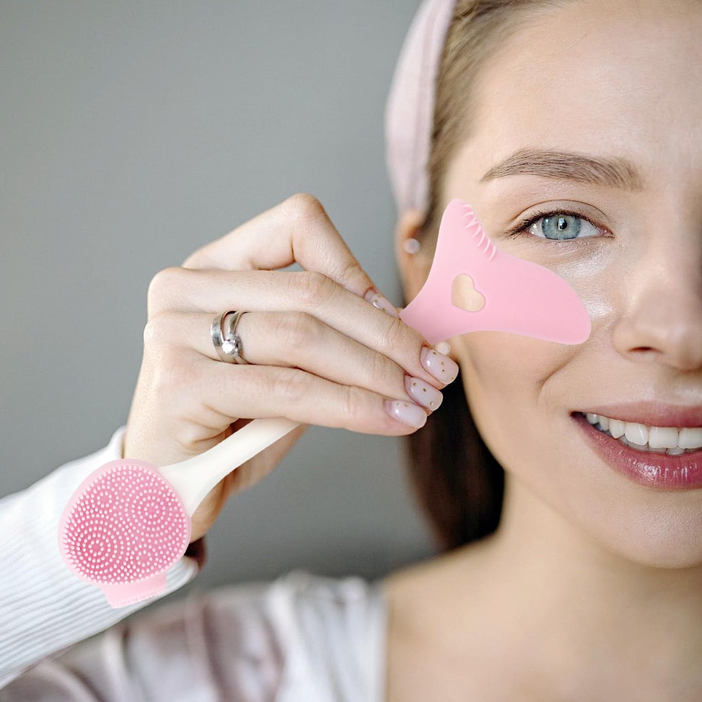 3-in-1 Pore Cleansing Brush Set, Deep Facial Cleansing Brush,Face Scrubber, Face Spatula, Skin Care, Assisted Makeup, Women&Man