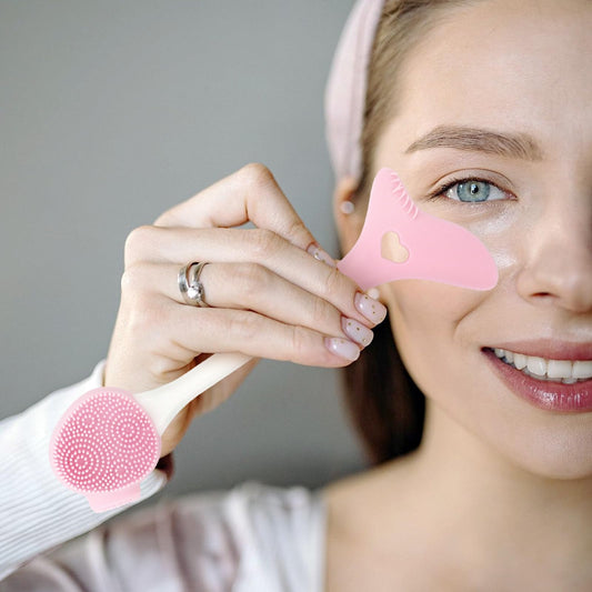 3-in-1 Pore Cleansing Brush Set, Deep Facial Cleansing Brush,Face Scrubber, Face Spatula, Skin Care, Assisted Makeup, Women&Man