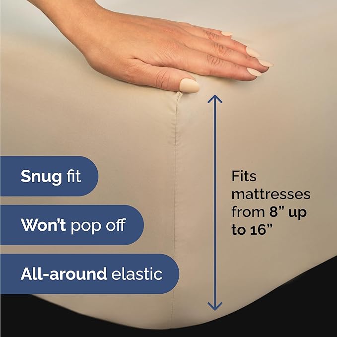 Bulk Case Pack of 12 Sheet Sets - (12) Complete Sheet Sets - Bulk King Bedding - Wholesale Case Pack for Hotels, Spa & Airbnbs - Deep Pocket, Fade & Wrinkle Free - Cooling & Breathable - King, Cream