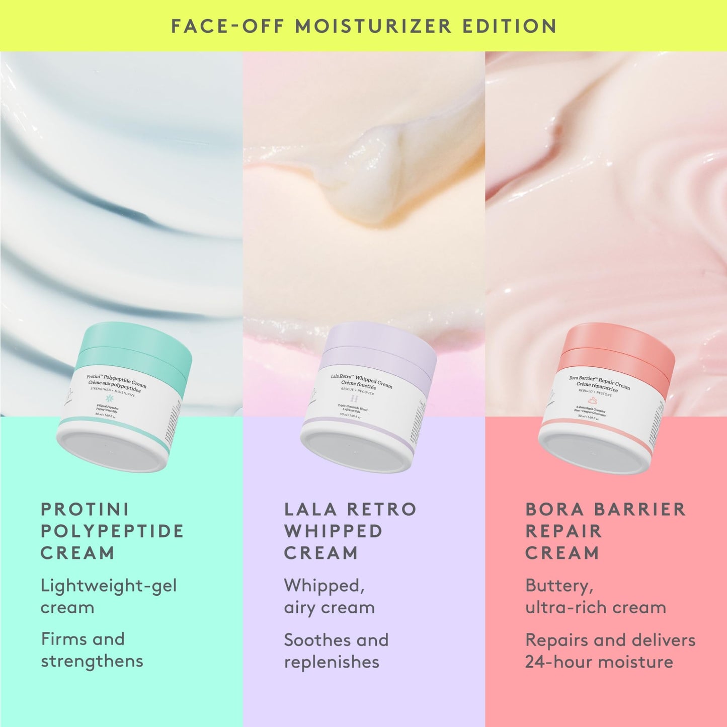 Drunk Elephant Protini Polypeptide Cream - 15 ml/.5 fl oz - Firming Moisturizer - Clean Clinical Skincare - Cruelty-Free - Dermatologist-Tested - Free of Essential Oils, Silicones, and Fragrance