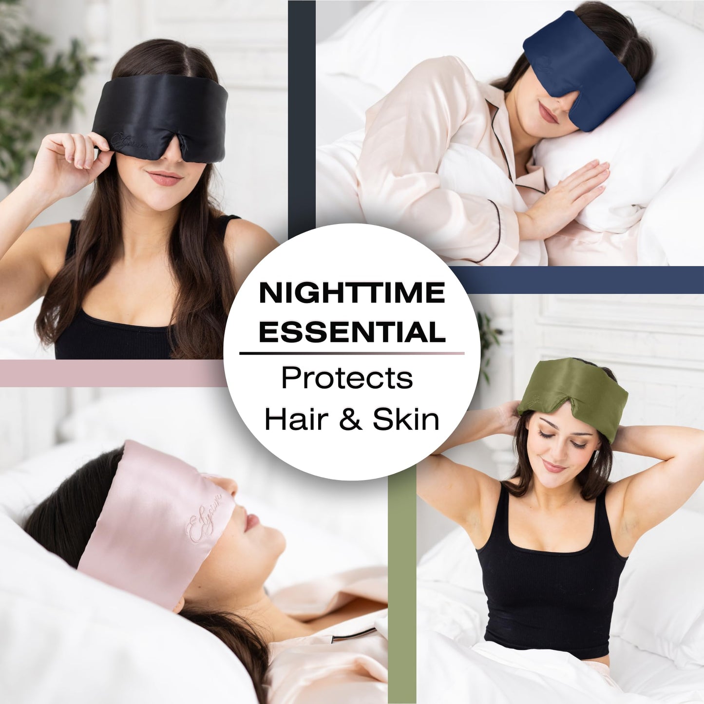 Elysium Luxury Silk Sleep Mask | 100% Mulberry Silk Eye Mask for Sleeping in Total Darkness | Deep Sleep Masks for Women and Men | Travel Eye Masks for Sleep (Pink Pearl)