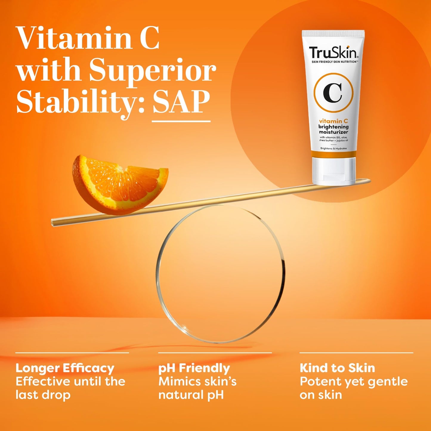 TruSkin Vitamin C Cream for Face – Brightening Moisturizer, Anti Aging, Hydrating, Skin Wrinkle Cream – Vitamin B5, Vitamin E, Jojoba Oil, Aloe Vera & Green Tea, 2 Fl Oz