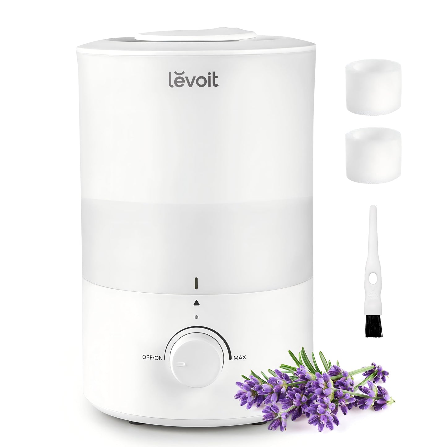 LEVOIT Humidifiers for Bedroom, Quiet (3L Water Tank) Cool Mist Top Fill Essential Oil Diffuser with 25Watt for Home Large Room, 360° Nozzle, Rapid Ultrasonic Humidification for Baby Nursery and Plant