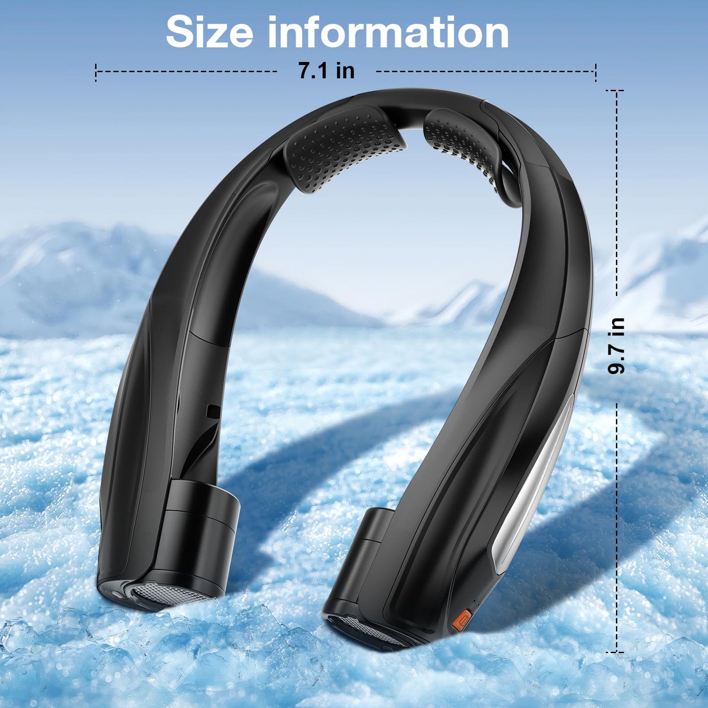 Hionly AI Neck Fan, 6 Speeds Adjustable Portable Personal Fan Rechargeable, Faster Cooling Wearable Fan, Ultra Quiet for Home, Office, Travel, Outdoor