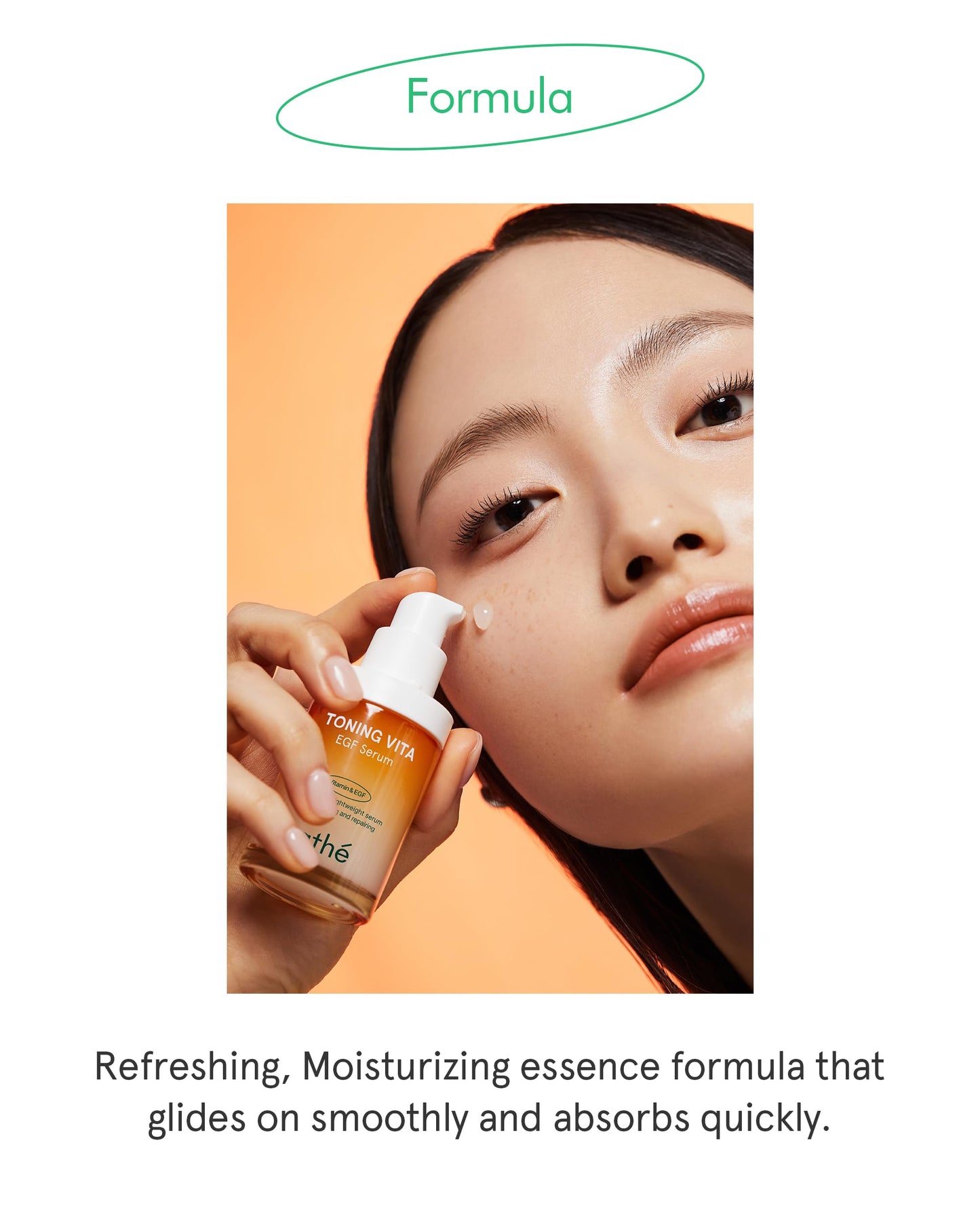 ATHE Toning Vita EGF Serum - Korean Skin Repairing Serum with Vitamin C - Hydrating & Soothing Hypoallergenic Ampoule for Day & Night Use, 1.01 fl.oz.