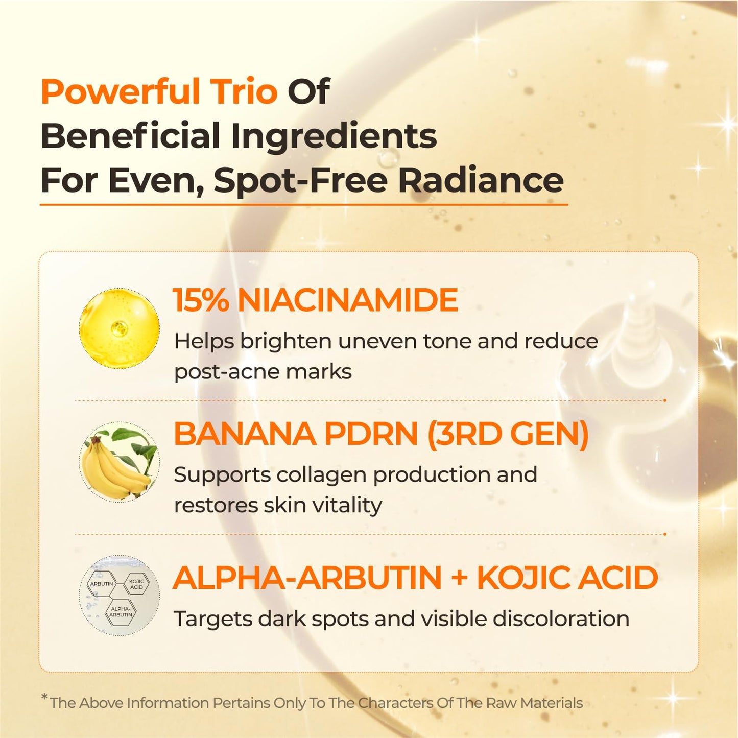SINSURU 15% Niacinamide + Alpha Albutin + Banana PDRN Starry Niacin 15 Correcting Serum – Potent Brightening Serum for Uneven Tone & Dark Spots, Fragrance-Free | Korean Skincare (1.01 fl.oz / 30ml)