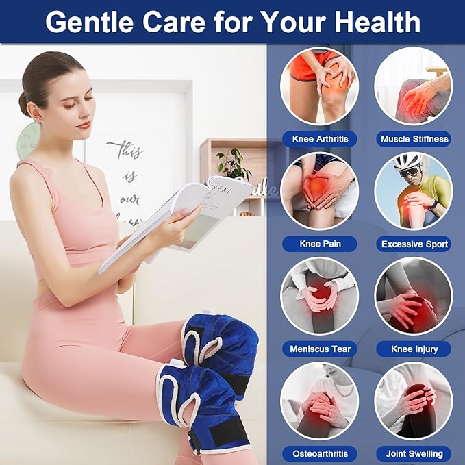 Knee Heating Pad for Pain Relief,Heating Pad for Knee for Aching,Heated Brace for Joint Pain, Soreness Swelling,Auto Shut Off,86℉~158℉ Adjustable Temp