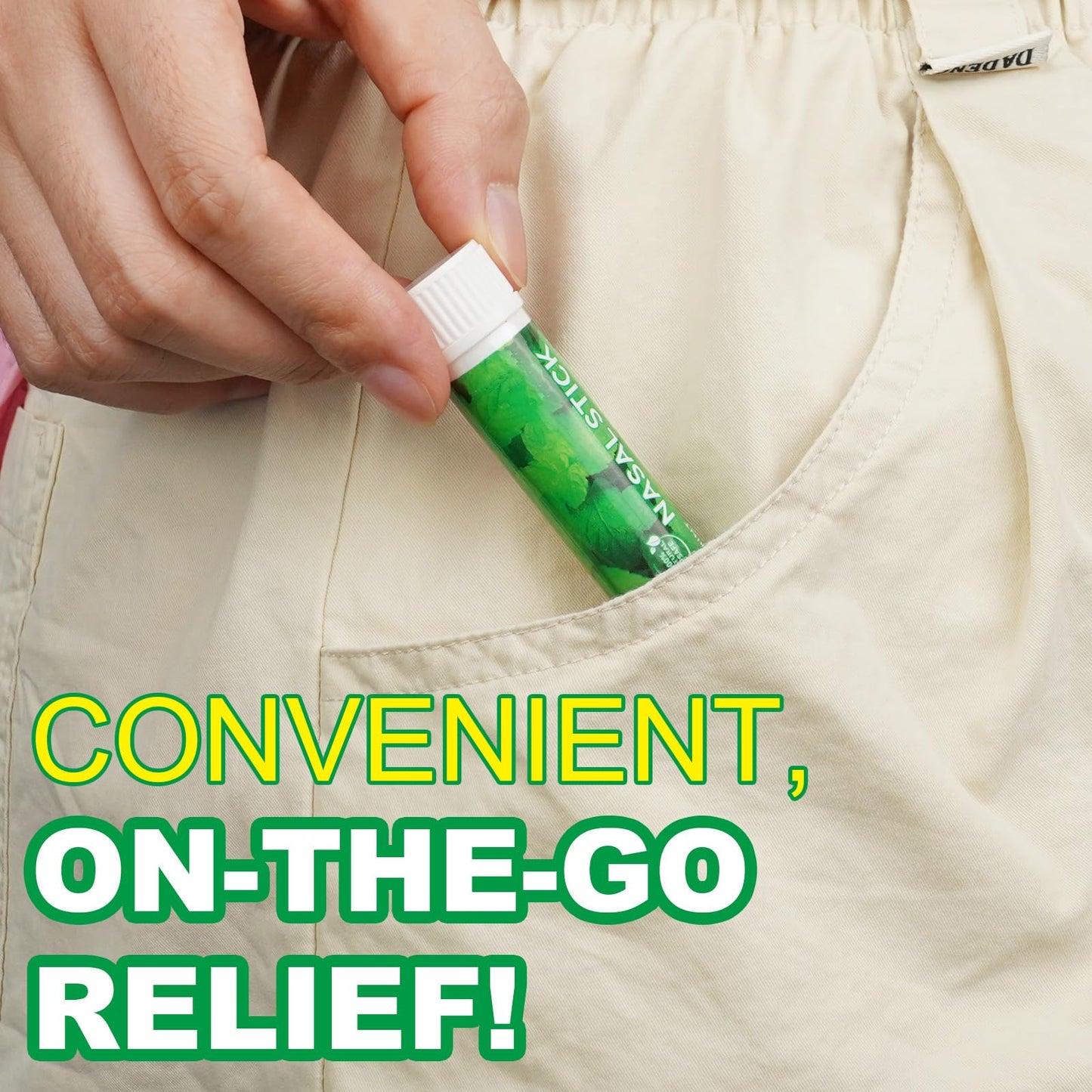 HUALIJIA Nasal Sticks (8 Pack), Nose Inhaler Stick with Essential Oils + Menthol (Mint, Wintermint, Tropical, Lavender) - Enhance Focus & Breathe Better, Provides Fresh Cooling Sensation