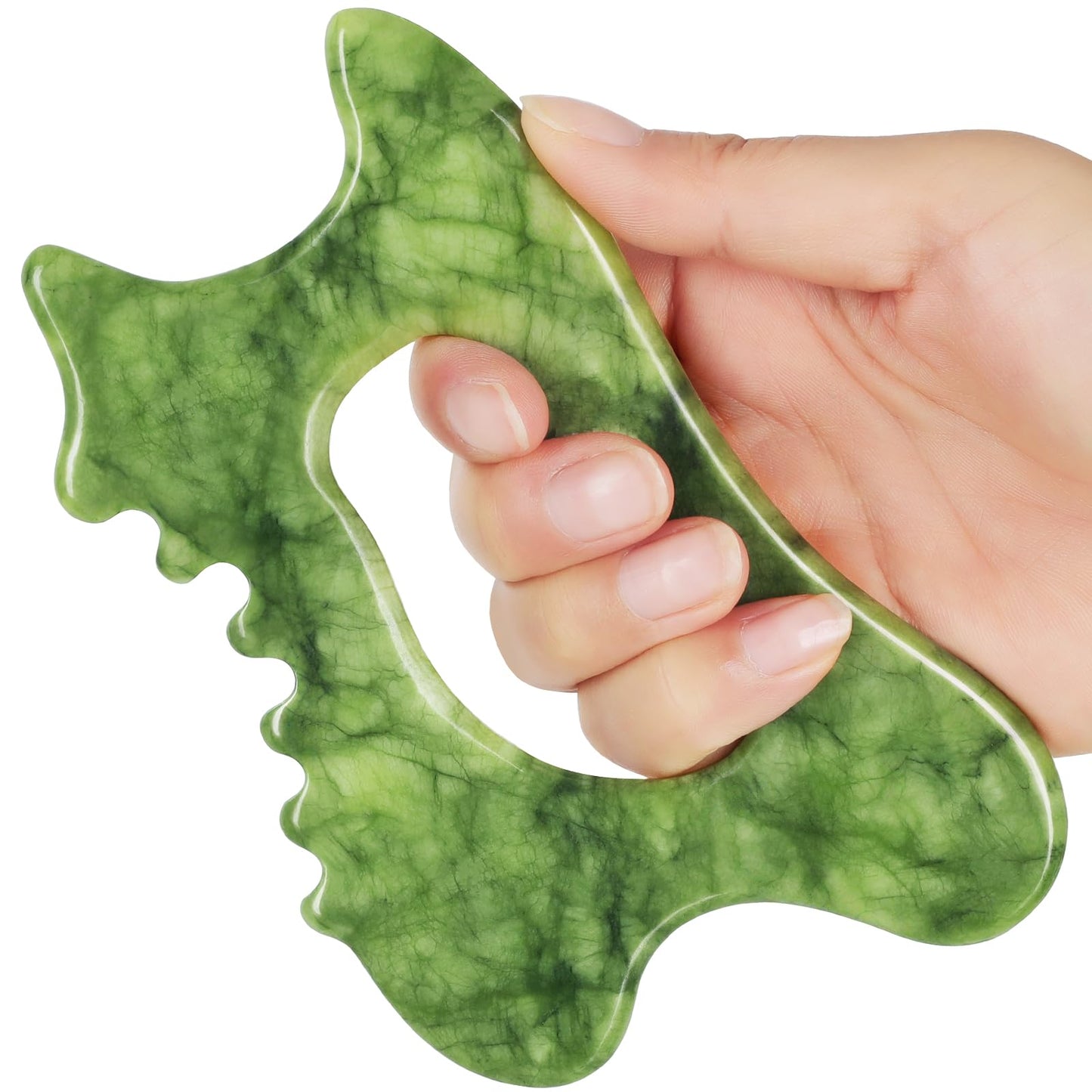 airogym 6-in-1 Jade Body Gua Sha Body Tools - Lymphatic Drainage Tool, Body Sculpting Tool & Acupressure Tool - Body Guasha, Trigger Point Massage Tool for Fascia Massage and Cellulite