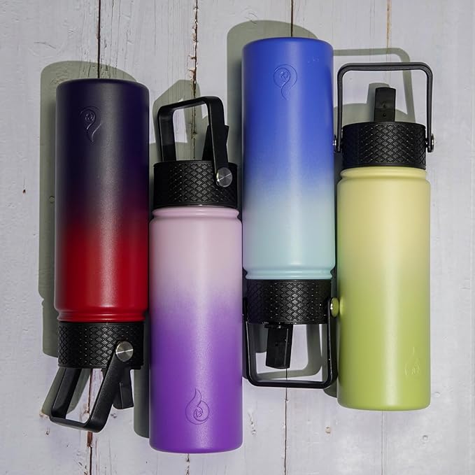 BJPKPK Insulated Water Bottles with Straw Lid, 22oz Cold & Hot Thermo, Stainless Steel Metal Water Bottle with 3 Lids, Reusable Thermo, Cups, Mugs for Daily Use-Violet