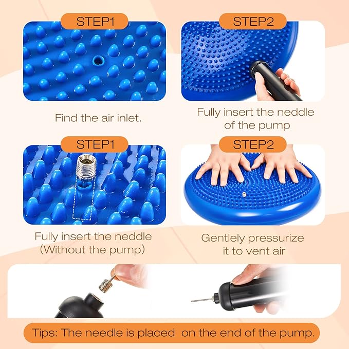 Amylove 13 Pcs Wiggle Seat Inflated Wobble Cushion for Sensory Kid 13 Inch Balance Disc Kids Flexible Seating Exercise Sensory Pad Chair Cushion for Classroom Office School