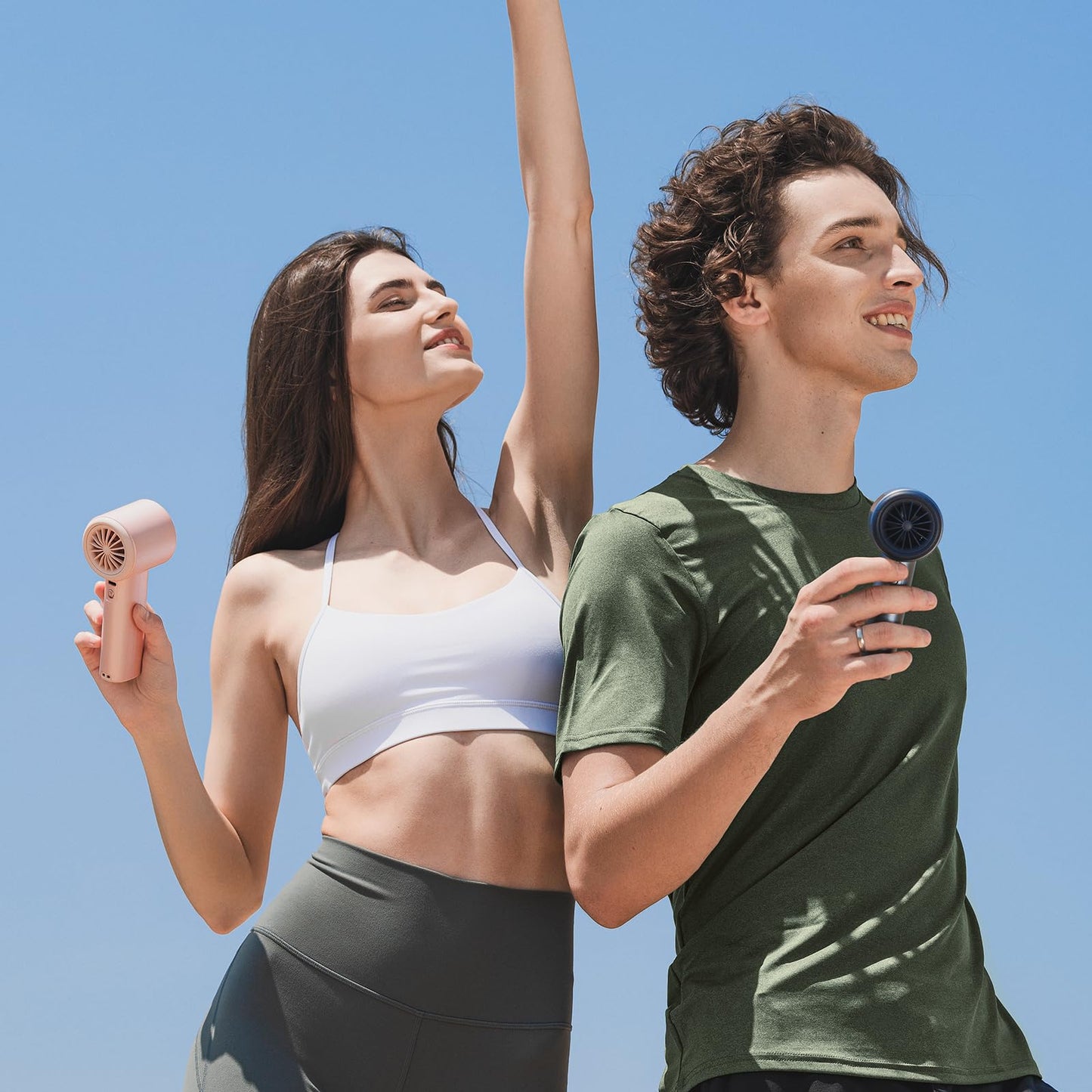 JISULIFE Handheld Fan Pro Series - Extreme Cooling Output: 1-100 Speed Scroll Wheel, Metal Body, Digital Display, 1.5H Fast Charge, 5000mAh-Portable Fan for Travel Outdoor, Gifts for Women Men(Brown)