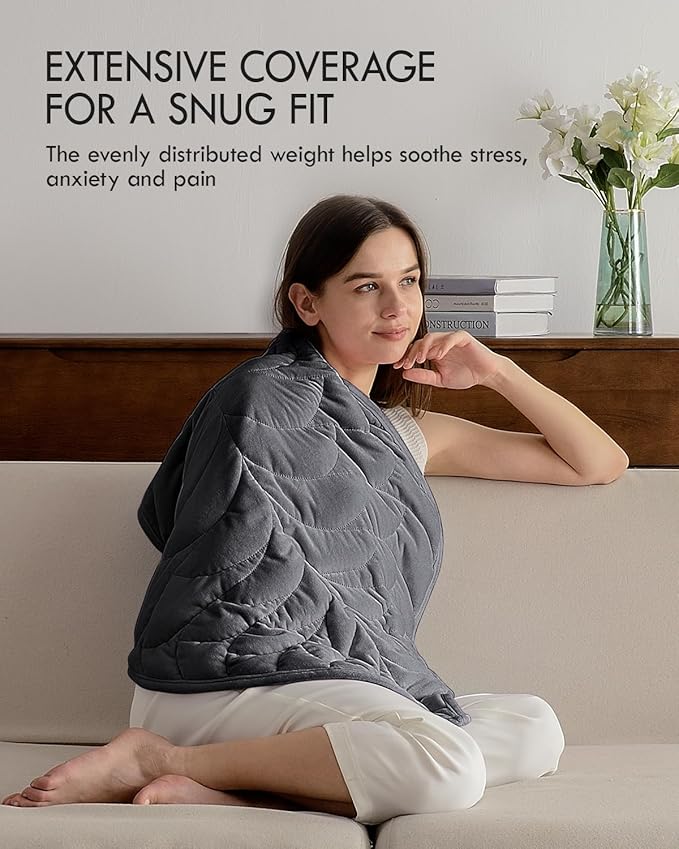 Kaisa Weighted Lap Blanket 3 lbs 23" x 29", Cozy Luxury Crystal Velvet Small Weighted Blanket for Adults, Portable Travel Weighted Blanket for Relaxation, All-Season Blanket, Machine Washable, Gray