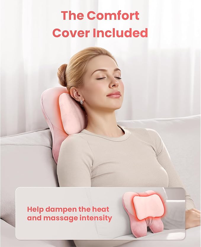 BOB AND BRAD Back Massager with Heat FSA Eligible, EZBack Corded Neck Massager for Pain Relief Deep Tissue, Shiatsu Back Shoulder and Neck Massage Pillow, Full Body Use, Ideal Gifts for Women Mom Wife