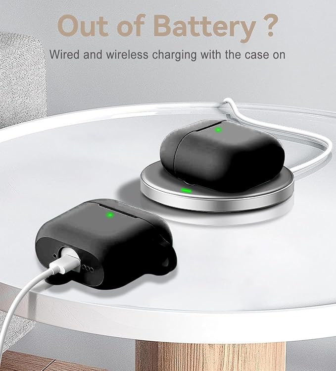 Case Cover for Apple Airpods 4 - VOTILE Airpods 4 Cases 2024 Cover Women Silicone iPods 4 Earbuds Wireless Accessorie Charging Cases Girl Bling Keychain for Airpod iPods 4th Generation - Black