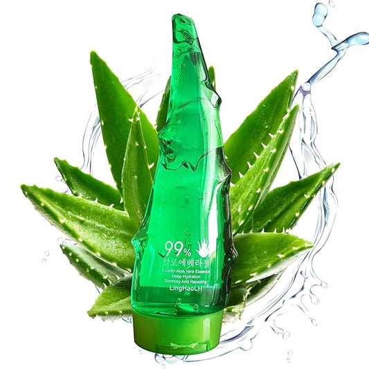 Aloe Vera Gel for Face & Body,Hydrating Travel Size Pure Aloe Vera Gel Face Moisturizer for All Skin Type,No-sticky Long Lasting Refreshing Moisturizing Fast Absorbing Aloe Cream Gel,8.81 oz