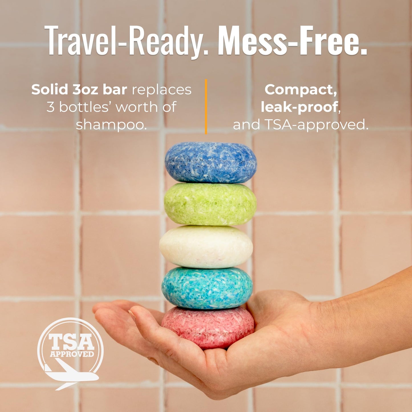 ZWS Essentials Sunshine Shampoo Bar, Vegan Solid Hair Cleanser with Mango, Orange, Pineapple, and Vanilla, for All Hair Types, Zero Waste, Travel-Friendly, Clean Beauty