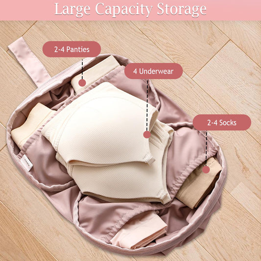 Travel Underwear Packing Cube for Women – Portable Luggage Organizer, Multi-Compartment Storage Bag for Clothes, Bras, and Accessories, Ideal for Suitcases and Carry-Ons