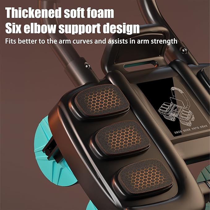 2025 New Ab Wheel Roller with Elbow Support - Automatic Rebound Abdominal Wheel Roller, The Upgraded Four-wheel Abdominal Wheel Core Workout Equipment Home Gym Abs Machine