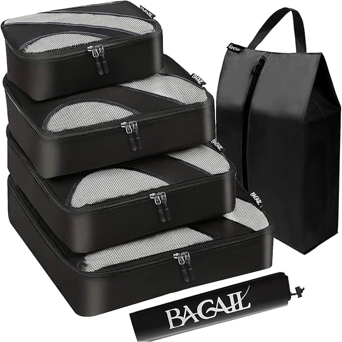 BAGAIL 6 Set Packing Cubes,Travel Luggage Packing Organizers