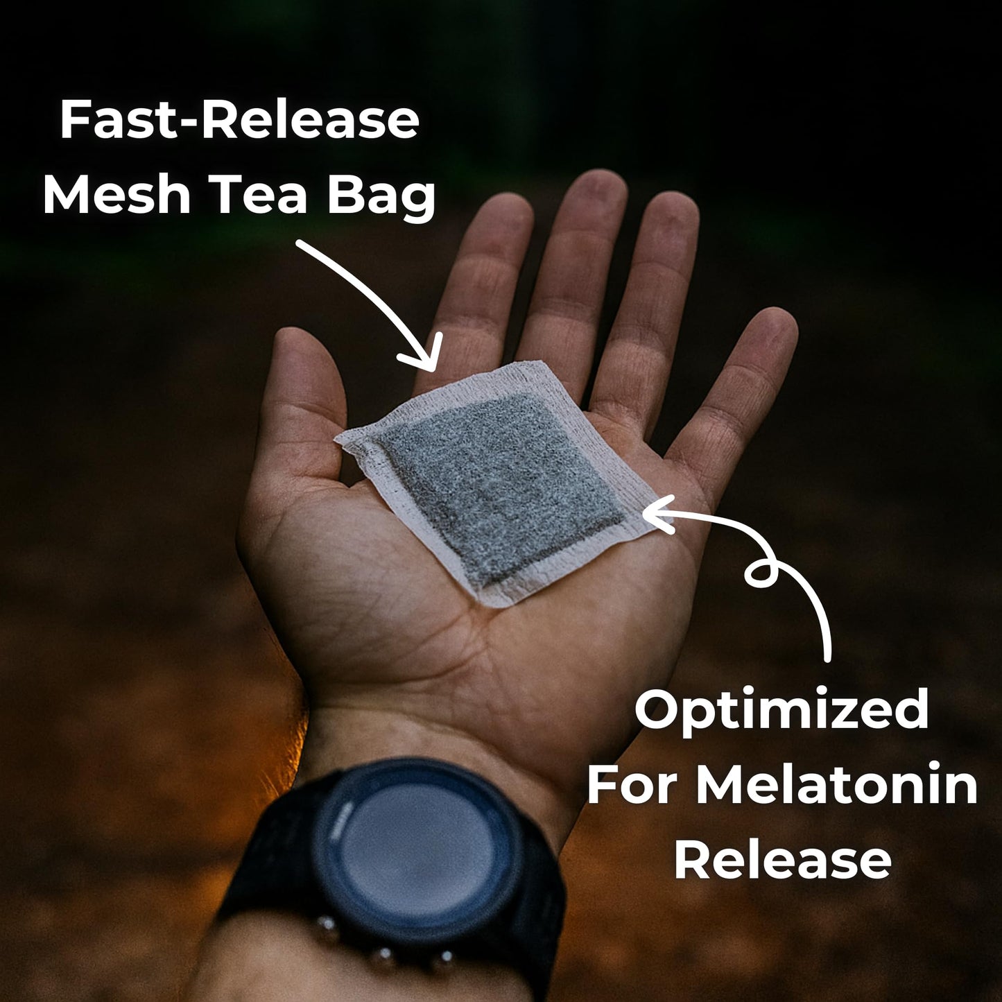 Rest &  Recover Sleep Tea by Long Run Co. – Caffeine‑Free Herbal Tea with Melatonin (25 Tea Bags) – All Natural, Better Sleep & Recovery, Wake Up Refreshed [3mg Melatonin, Mint Cookie]